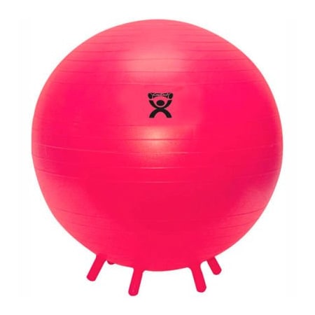 Fabrication Enterprises CanDo Inflatable Exercise Ball with Feet, Red, 30" (75 cm) 30-1894